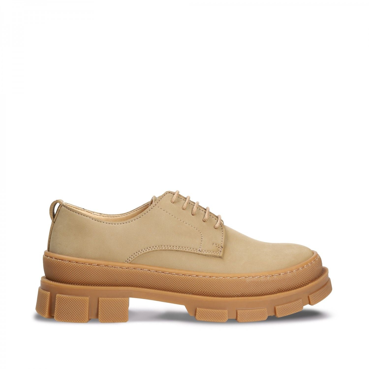 UNISEX ARUM BEIGE CHUNKY DERBY VEGAN SHOES