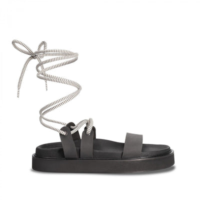 ACACIA BLACK VEGAN FLAT