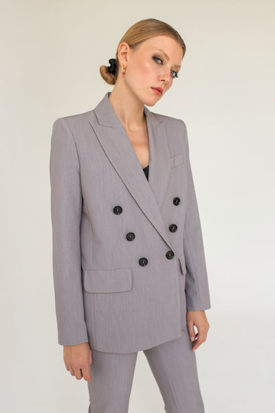 Double-breasted jacket grey