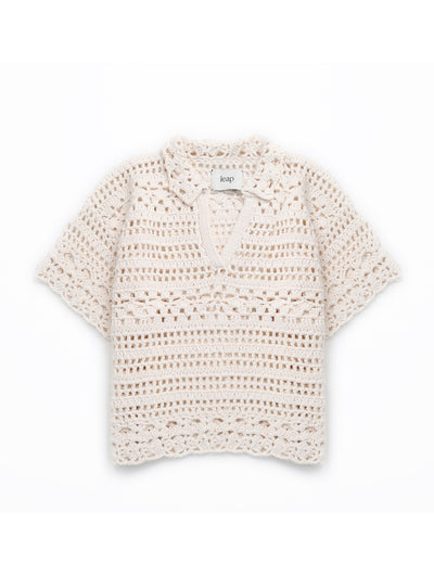 MIA Crochet Blouse Ecru