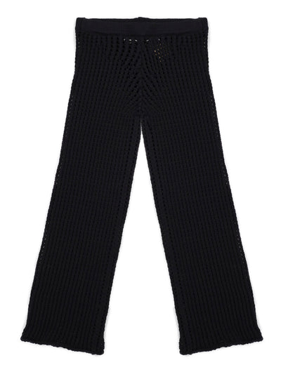 MARYAM Open Knit pants Black