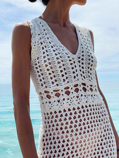 NISA Hand knitted Dress Ecru