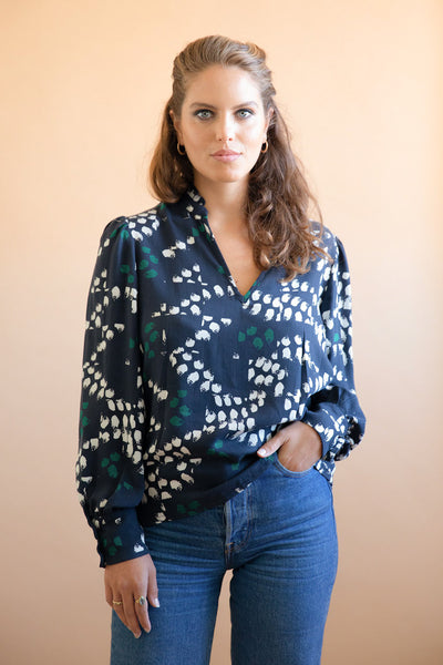 Blouse Orchidée navy
