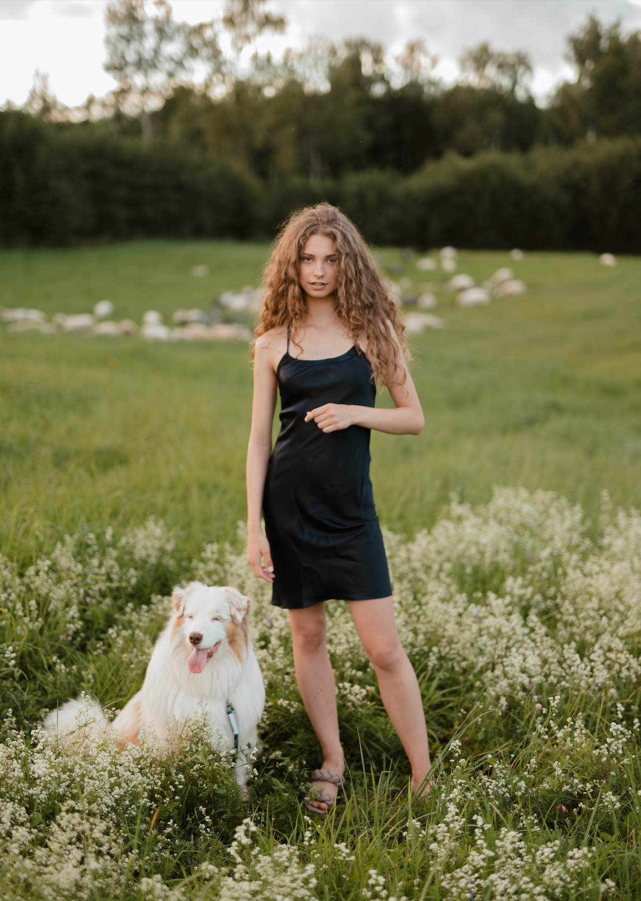 Black Pure silk dress