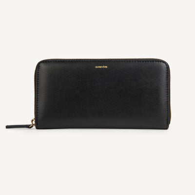MAXIME ZIP AROUND WALLET – BLACK