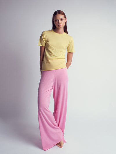 BELINDA Cashmere Knitted T-shirt Yellow