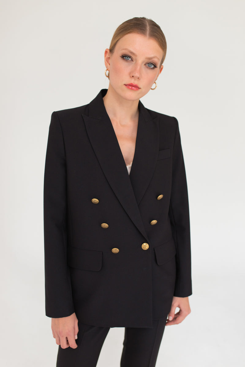 Double-breasted jacket black