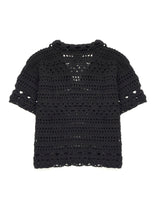 MIA Crochet Blouse Black