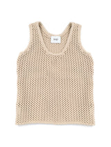 MONA Open knit top Beige