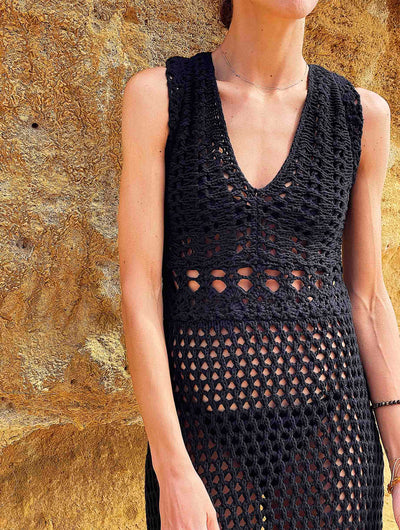 NISA Hand knitted Dress Black