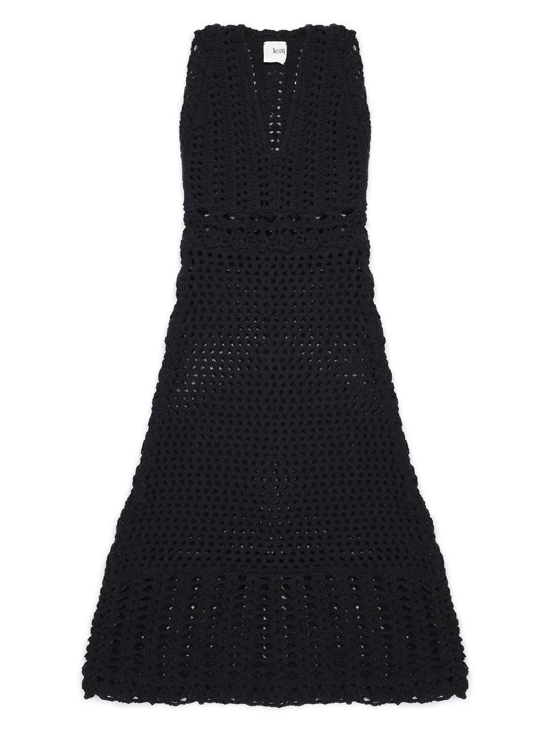hand knitted dress Leap Concept Sustainable NISA Hand Knitted Dress Black