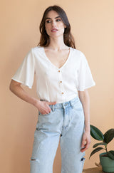 Reversible blouse Lys white