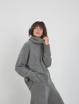 Ada Cashmere knitted turtleneck sweater Grey