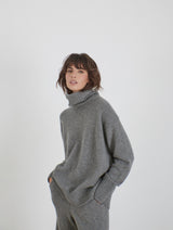 Ada Cashmere knitted turtleneck sweater Grey