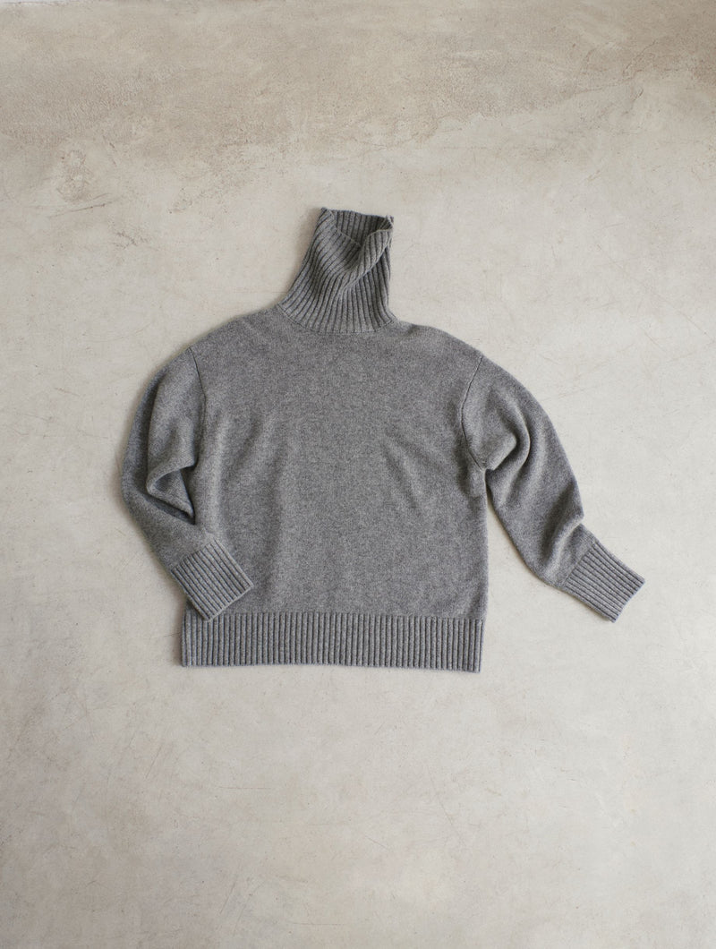 Ada Cashmere knitted turtleneck sweater Grey
