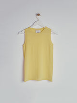 ALMA Cashmere knitted sleeveless top Yellow