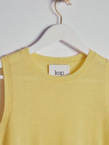 ALMA Cashmere knitted sleeveless top Yellow