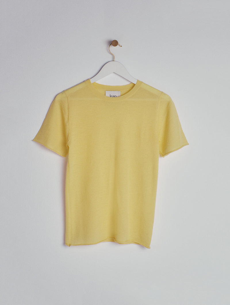 BELINDA Cashmere Knitted T-shirt Yellow