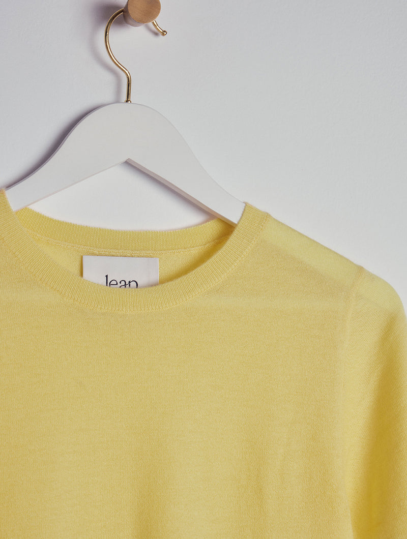 BELINDA Cashmere Knitted T-shirt Yellow