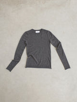 RITA Cashmere knitted crewneck top Grey
