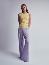 BERNA Cashmere knitted wide pants Purple