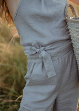 Linen top and wide leg pants set